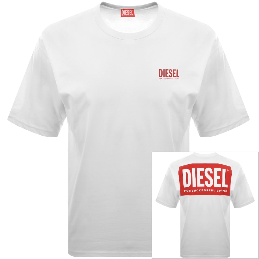 Diesel T Boxt Bisk T Shirt White | Mainline Menswear us